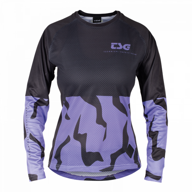 Bluza Ciclism TSG seen (L/S) Flakes Negru-Violet