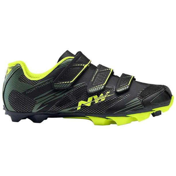 Pantofi Ciclism Northwave MTB Scorpius 2 S, negru-galben fluo