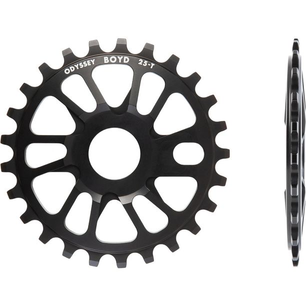 Foaie angrenaj Odyssey 25T, 7075-T6, negru Hilder Signature