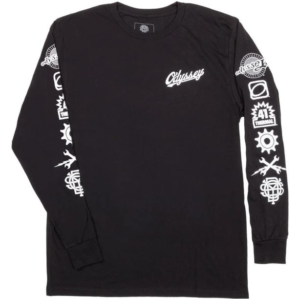 Bluza Ciclism Odyssey History negru/alb bedruckt