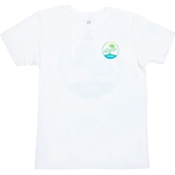 Tricou Ciclism Odyssey Coast alb, Logo albastru/galben