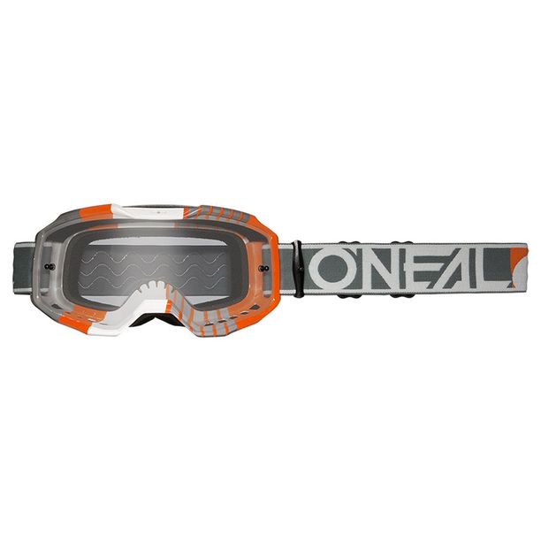 Ochelari FullFace O'Neal B-10 Goggle Duplex Alb-Gri-Portocaliu