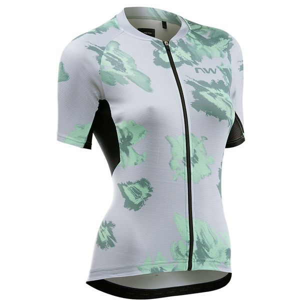 Tricou Ciclism Northwave Force Evo Woman Short Sleeves Light Gri-Verde