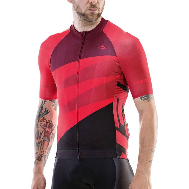Tricou Ciclism Merida CX Design Scurt 422 Rosu Negru