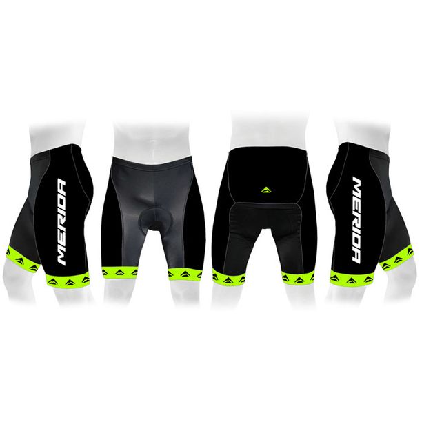 Pantaloni Scurti Merida 376 Fara Bretele Verde-Negru
