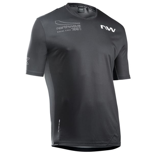Tricou Ciclism Scurte Northwave Edge 2 Negru-Gri