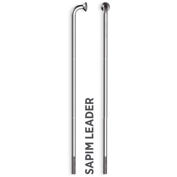 Spita Sapim Leader Inox 14G 228mm J-Bend + Polyax cupru 14G 12mm argintiu