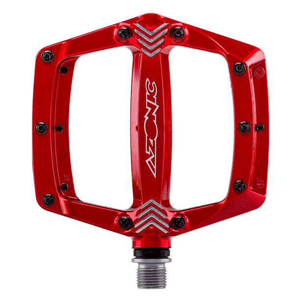 Pedale Bicicleta Azonic World Force, 101x107, 380g, rosu