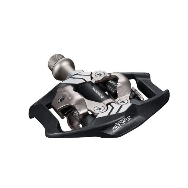 Pedale Bicicleta Shimano DXR PD-MX70, placute SM-SH51, negru