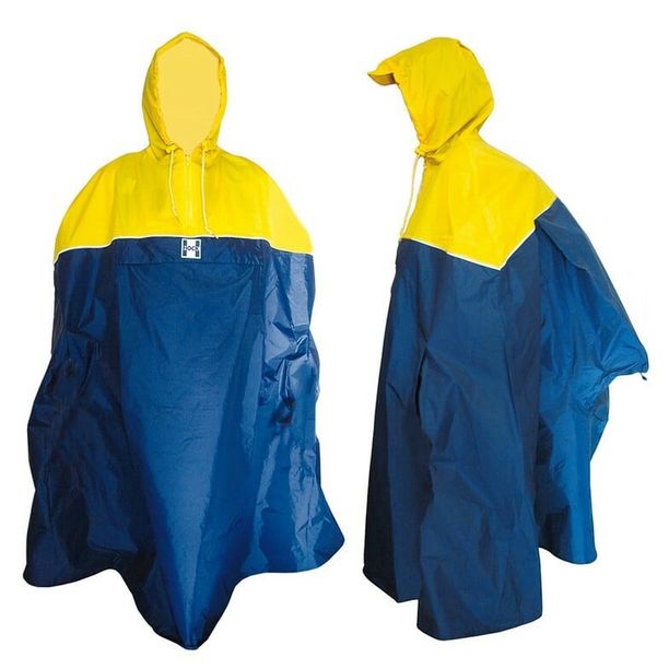 Pelerina Ploaie Bicicleta poncho HOCK Back-Pack, L, galben-albastru
