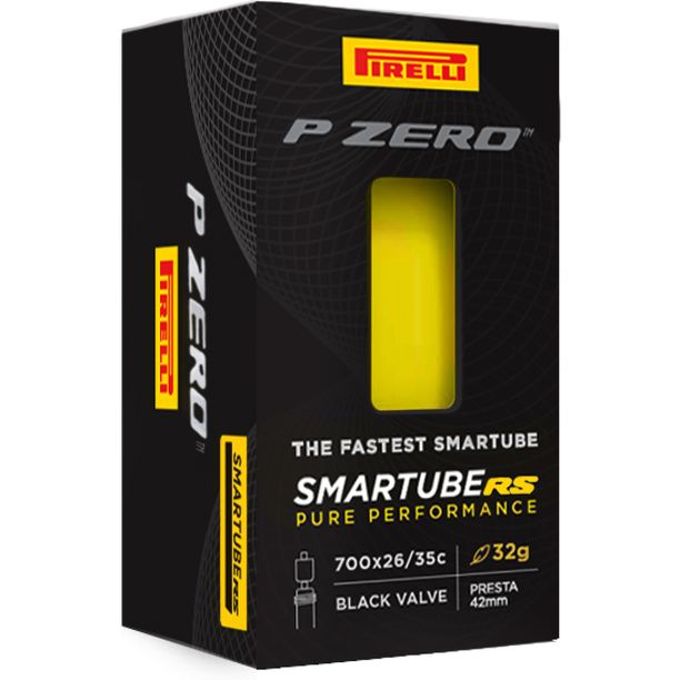 Camera bicicleta Pirelli P Zero SmarTube RS 26/35-622, Presta 42mm Galben cu valva neagra