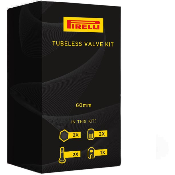 Valva Tubeless Pirelli 60mm, Negre