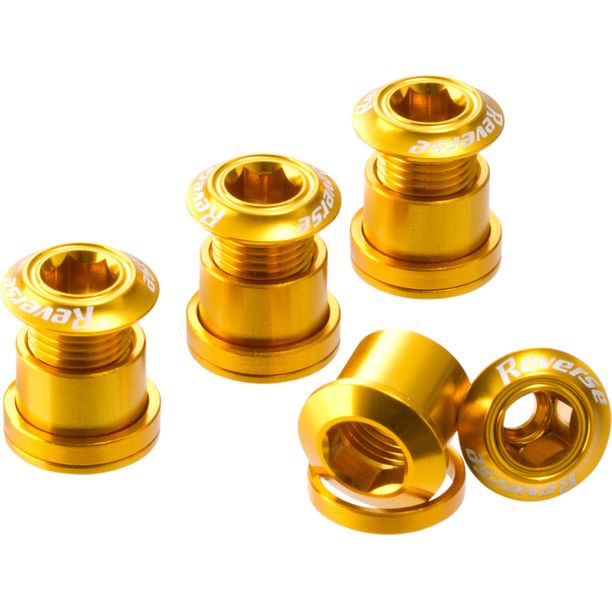 Suruburi angrenaj Reverse Chainring Bolt Set 4buc Auriu