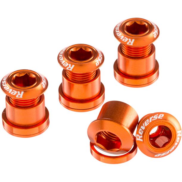 Set 4 suruburi angrenaj Reverse Chainring Bolt Portocaliu