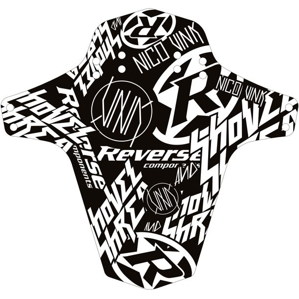 Aparatori Reverse Mudfender Nico Vink Stickerbomb Negru-Alb