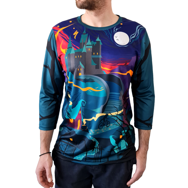 Tricou Ciclism Tehnic Specialized Men's All Mountain 3/4, Fairy Transilvania