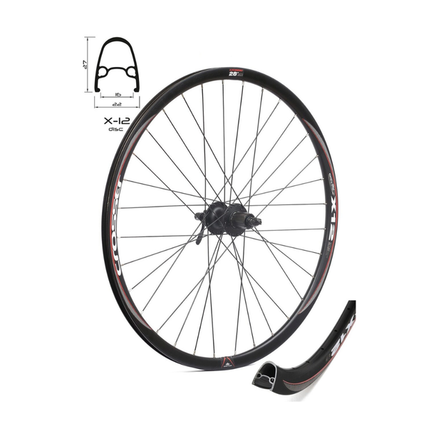 Roata Bicicleta Crosser X12, Spate , 32H, 28", QR Disc, Caseta, capsata