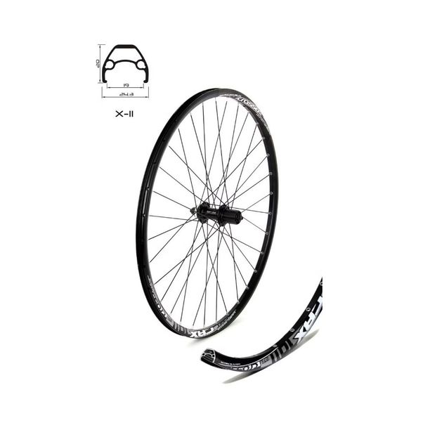 Roata Spate Crosser X11 32H 27.5 Frana disc (CenterLock) cu butuc Shimano AFHTX5058BZB Capsata