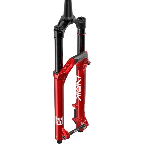 Furca pe Aer RockShox Rudy Ultimate XPLR Race Day 2 700c Frana pe disc Gat Conic Ax Thru Axle 12x100 30mm Rosu Electric