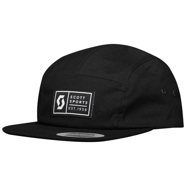 Sapca Ciclism Scott 5-Panels, negru-alb