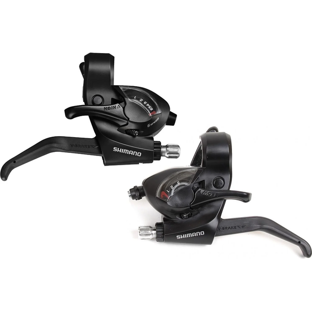 Set manete schimbator si frana Shimano Tourney ST-EF41, 3x6 viteze, negru
