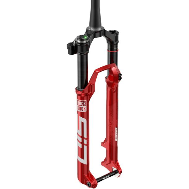 Furca pe Aer RockShox ZEB Ultimate Flight Attendant B1 29" Frana pe disc Gat Conic Ax Thru Axle 15x110 Boost 170mm Rosu Electric