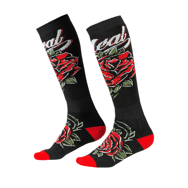 Sosete Ciclism O'Neal PRO MX Roses, Negru, rosu - Unisize