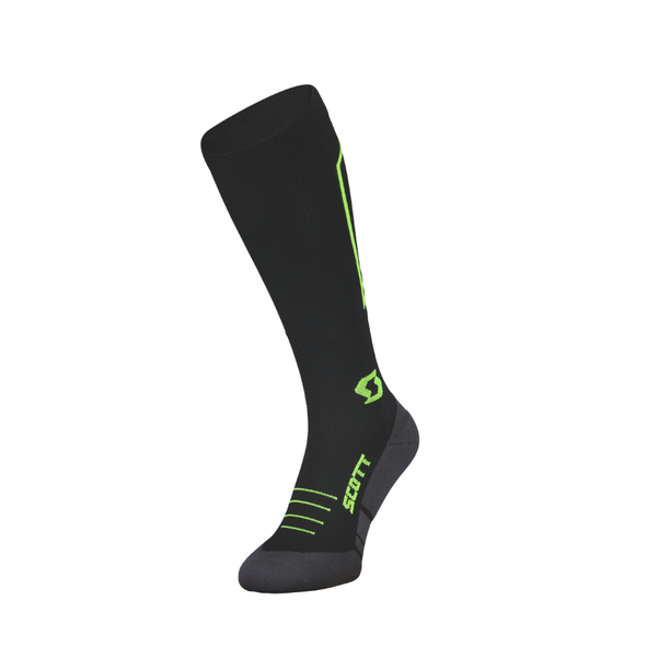 Sosete Ciclism Lungi Scott RC Compression, negru-galben
