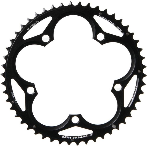 Foaie angrenaj Pedalier Sram Sosea 50T 130 TRIPLE V1 aluminiuM 4MM negru (50-39-30)