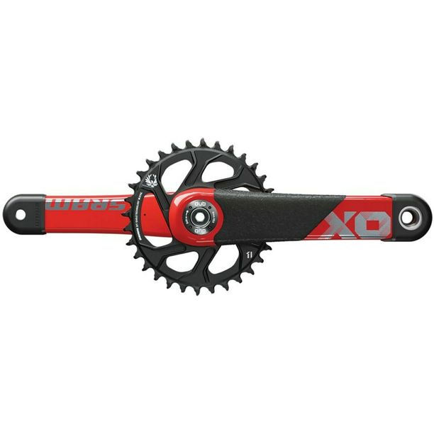 Angrenaj Pedalier Sram X01 All Downhill DUB 165mm, 34T DM, rosu