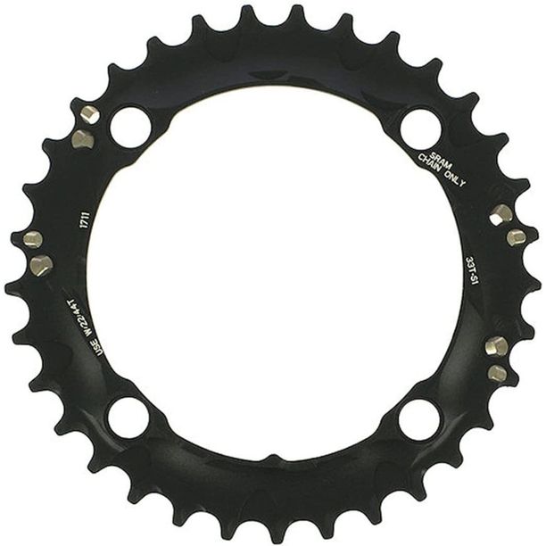 Foaie Angrenaj Sram MTB 39T 120 S2 AL6 Pin Scurt BB30 CNC 2X10 Negru