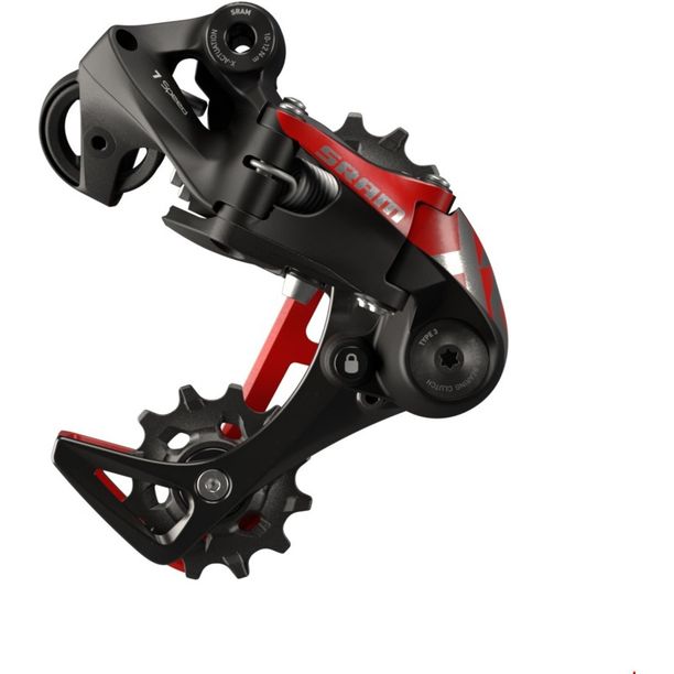 Schimbator spate Sram X01DH 7-viteze Medium Cage Red A3