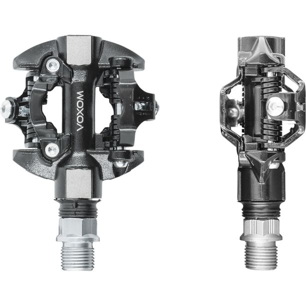 Pedale Clipless Voxom PE17 Negru SPD Ax CrMo Rulment Industrial Etanșat