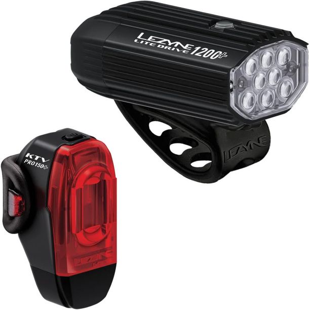 Set Lumini Fata/Spate Lezyne Micro Drive 800+ / KTV Drive+ Pair Includes Silicone Rubber Mounting Straps sattleTIN
